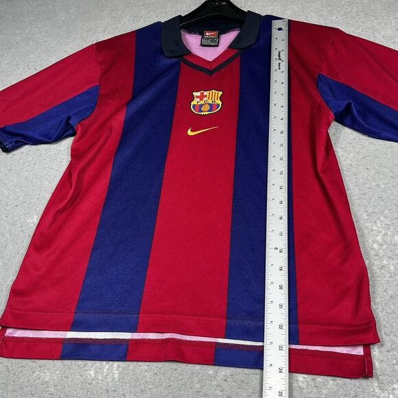 NIKE ORIGINAL BARCELONA BARCA 2000/2001 FOOTBAL SHIRT JERSEY HOME YOUTH’S LARGE - Picture 8 of 12